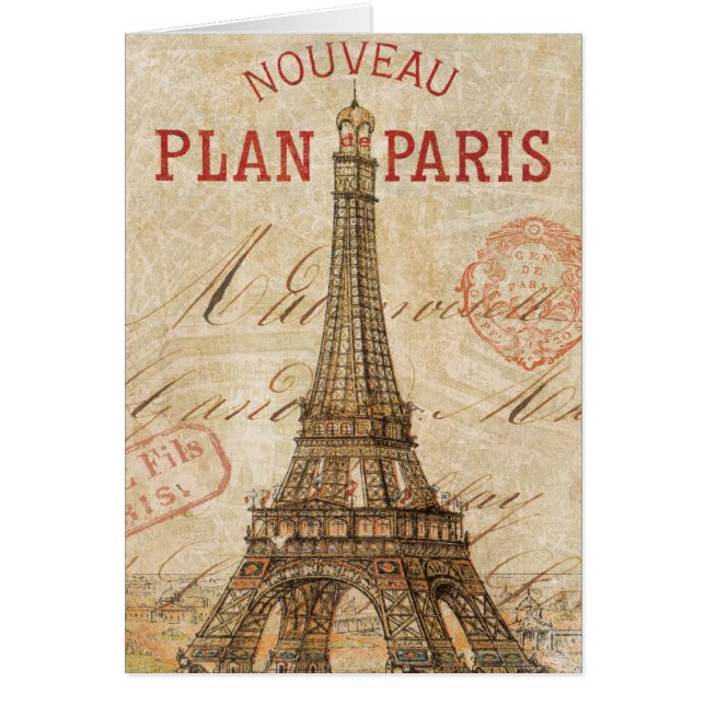 Cartão Letra de Paris (Frente)