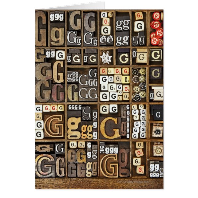 Cartão Letra G (Frente)