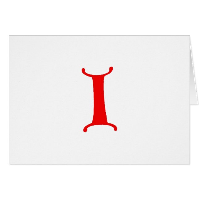 Cartão Letra I (Frente Horizontal)