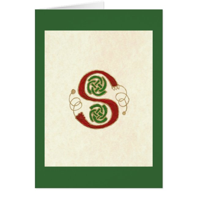 CARTÃO LETRA S CELTA (Frente)