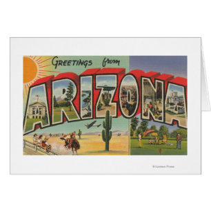 Cartão Letra ScenesArizona de ArizonaThe SunLarge