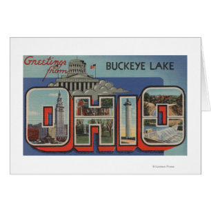Cartão Letra ScenesOhio de OhioBuckeye LakeLarge
