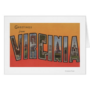 Cartão Letra ScenesVirginia 3 de VirginiaLarge