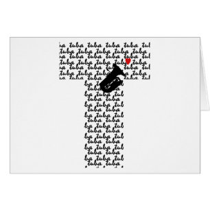 Cartão Letra Tuba T