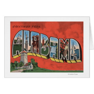 Cartão Letra (vermelha) ScenesAlabama de Alabama grande