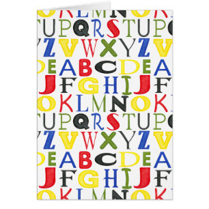 Cartão Letras de cor brilhante por Megan Meagher