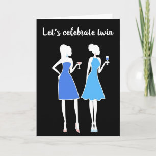 Cartão LET'S CELEBRATE OUR **60th BIRTHDAY" TWIN'S CARD