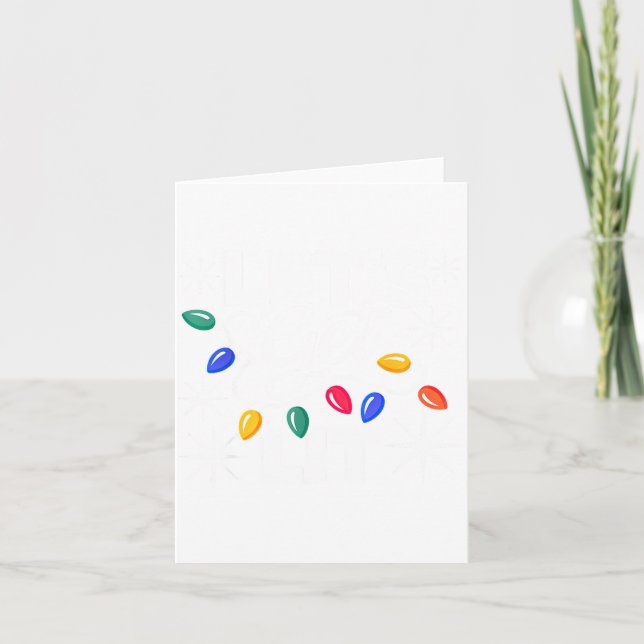 Cartão Let's Get Lit Christmas Lights  (Frente)