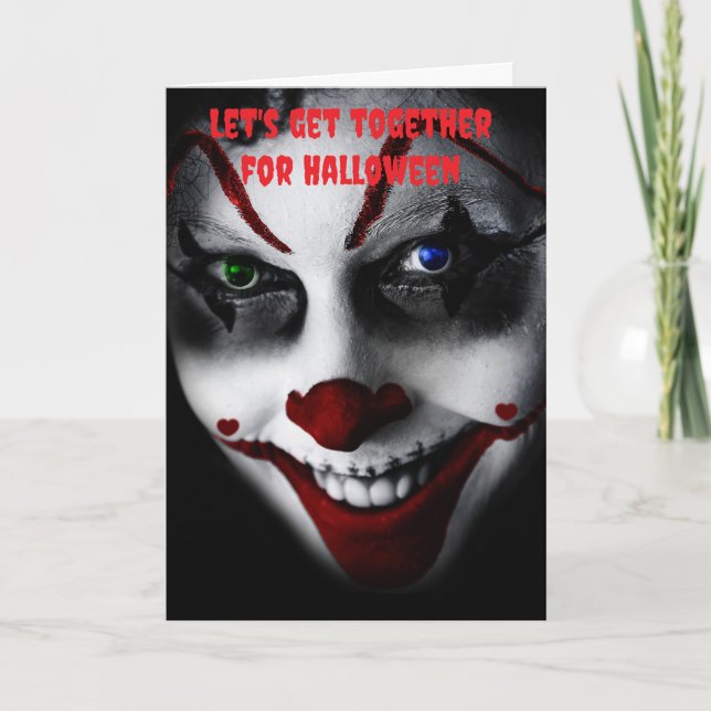 Cartão Let's get together for Halloween. (Frente)
