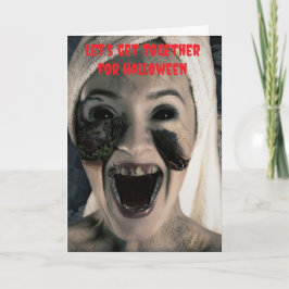 Cartão Let's get together for Halloween.