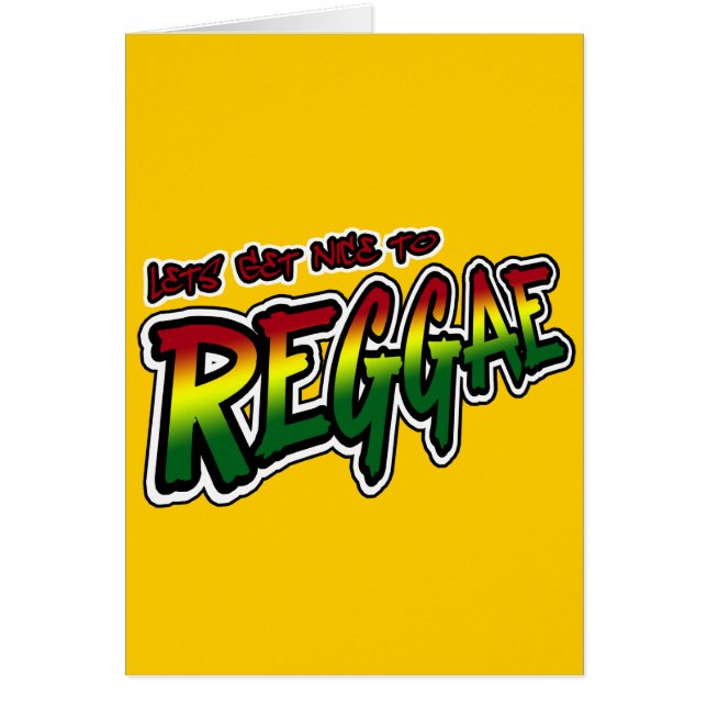 Cartão Lets obtem agradável à música da reggae de Dubstep (Frente)