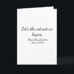 Cartão lets the adventure begins graduation class of 20XX<br><div class="desc">Design</div>