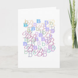 Cartão Letter Confetti "B" Card
