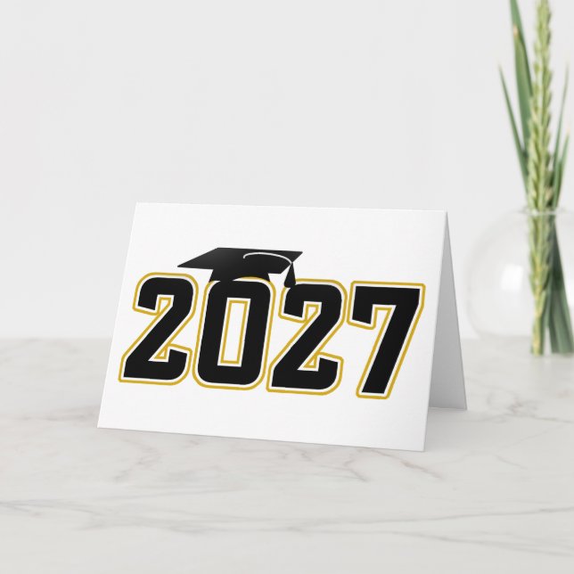 Cartão Letterman Class of 2027 Graduation (Frente)