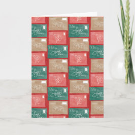 Cartão Letters to Santa Watercolor Holiday Card 