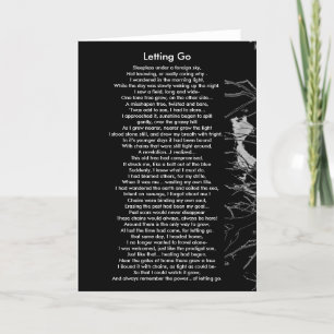 Cartão Letting Go Poem