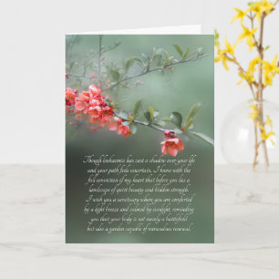 Cartão Leucemia Recupere-se Flores de Quinceira