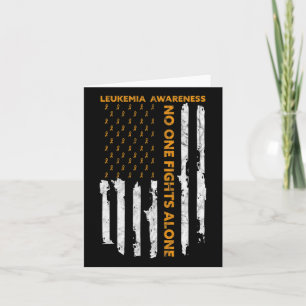 Cartão Leucemia Sensibilização Mês Bandeira Americana Sou