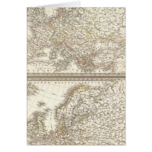 Cartão L'Europe 1789, 1813