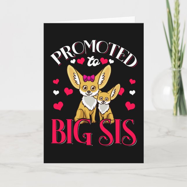 Cartão Levada até a mana grande - Promovida para a Irmã G (Frente)