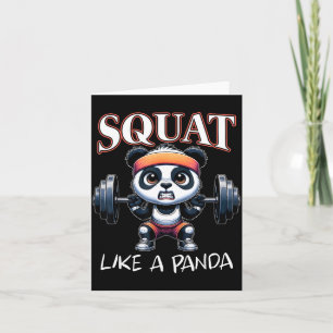 Cartão Levantamento de peso de panda Fitness Citação engr
