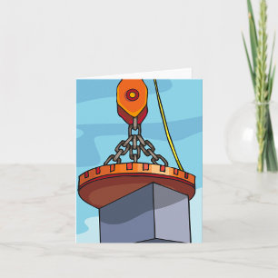 Cartão Levantamento do guindaste