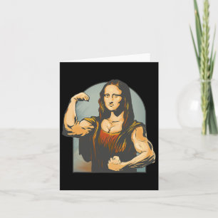 Cartão Levantando Mona Lisa Malhação Bodybuilding