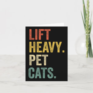 Cartão Levante Gatos Pesados De Animais De Companhia - Ex