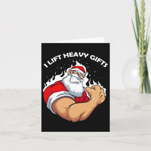 Cartão Levanto Os Pesados Papais noeis Legal De Natal W