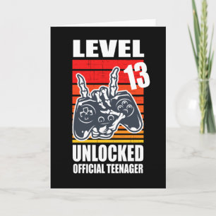 Cartão Level 13 Unlocked Official Teenager