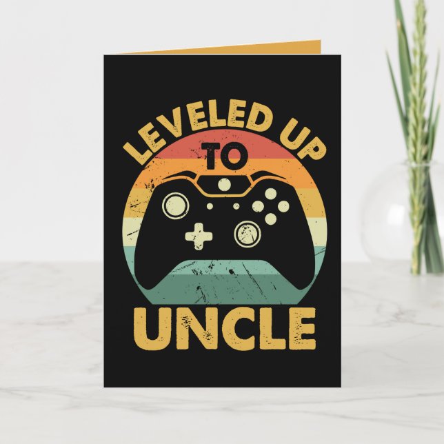 Cartão Leveled Up to Uncle (Frente)