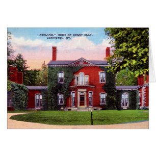 Cartão Lexington, Kentucky Ashland, casa de Henry Clay