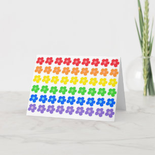 Cartão LGBT Rainbow Flores Orgulho gay Liberdade e Iguald