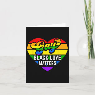Cartão Lgbtq resiste ao Orgulho gay negro amor e consciên