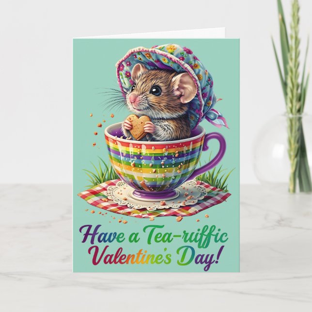 Cartão Lgbtq tem um dia de os namorados teórico (Frente)