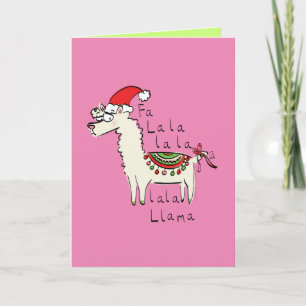 Cartão Lhama Fofa Divertida Natal Feriado