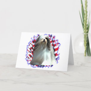 Cartão Lhasa Apso Patriot