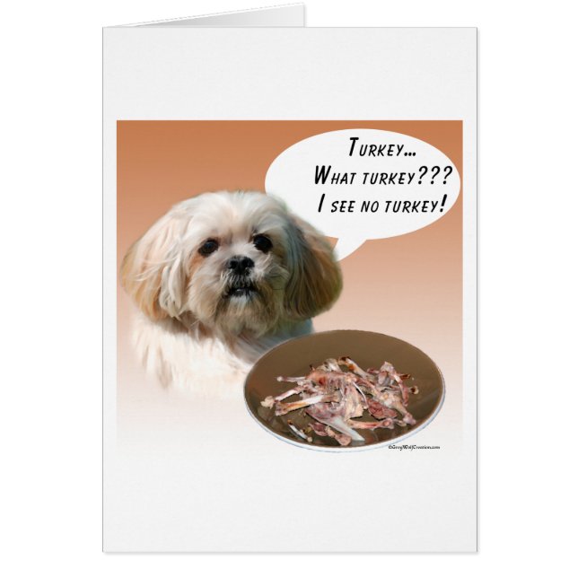 Cartão Lhasa Apso Turquia (Frente)