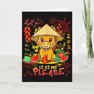 Cartão Li Xi Me Por favor-feliz Cavalo Ano Novo Lunar Vie