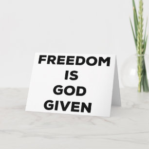 Cartão Liberdade é Deus