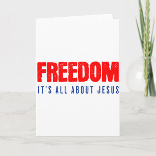 Cartão Liberdade, É Tudo Sobre Jesus Patriota Cristão