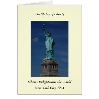 Cartão Liberdade iluminando o mundo - Estátua da Liberdad