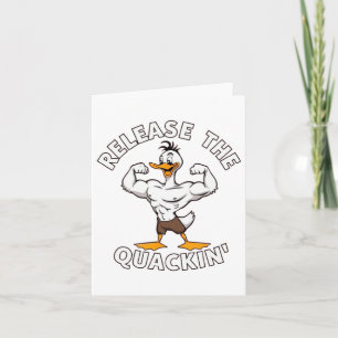 Cartão Libere O Treinamento De Força Do Quackin