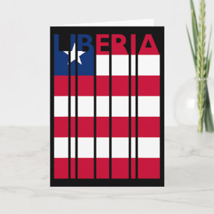 Cartão Libéria Bandeira Vintage Libéria Férias 