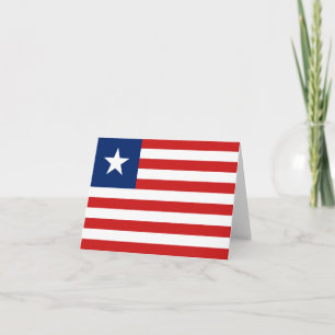 Cartão Liberia Flag Notecard