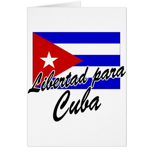 Cartão Libertad para Cuba! (Frente)
