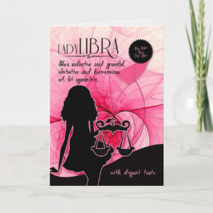 Cartão Libra Aniversário para seu 24 de setembro e 23 de