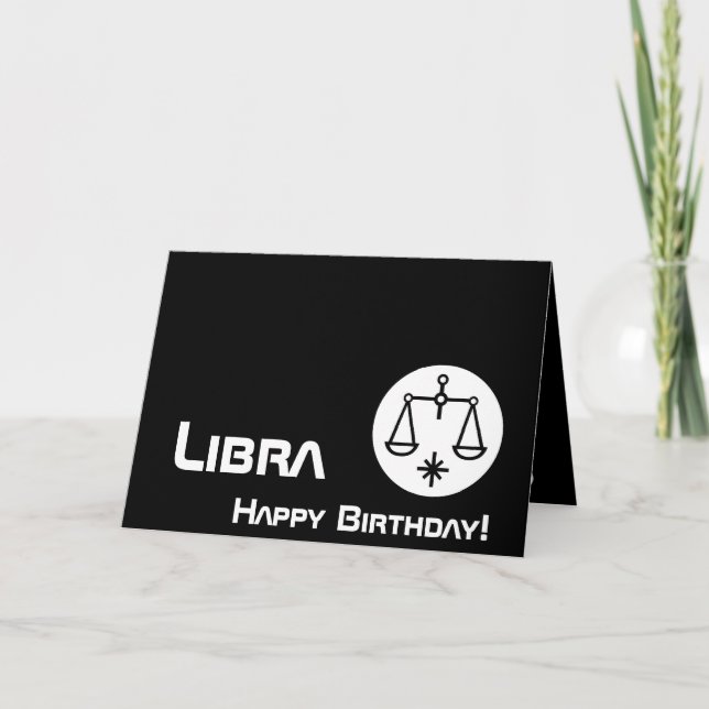 Cartão Libra, feliz aniversario! - Personalize (Frente)