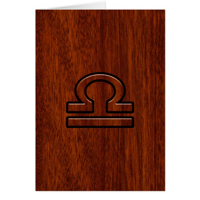 Cartão Libra Zodiac Símbolo de Mahogany (Frente)