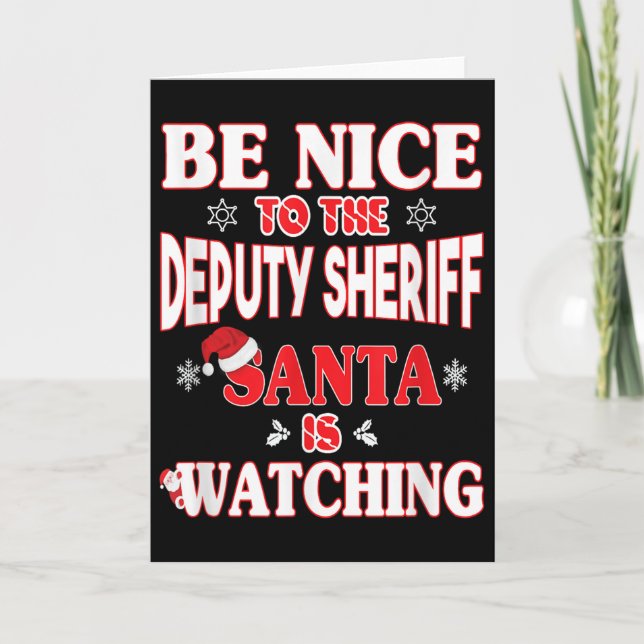 Cartão Lice Officer Shirt - For Christmas Deputy Sheriff_ (Frente)